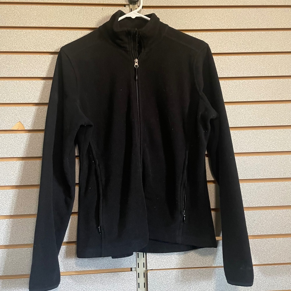 Champion Women's Black Fleece Full Zip Jacket Coat Small S Athletic Casual
